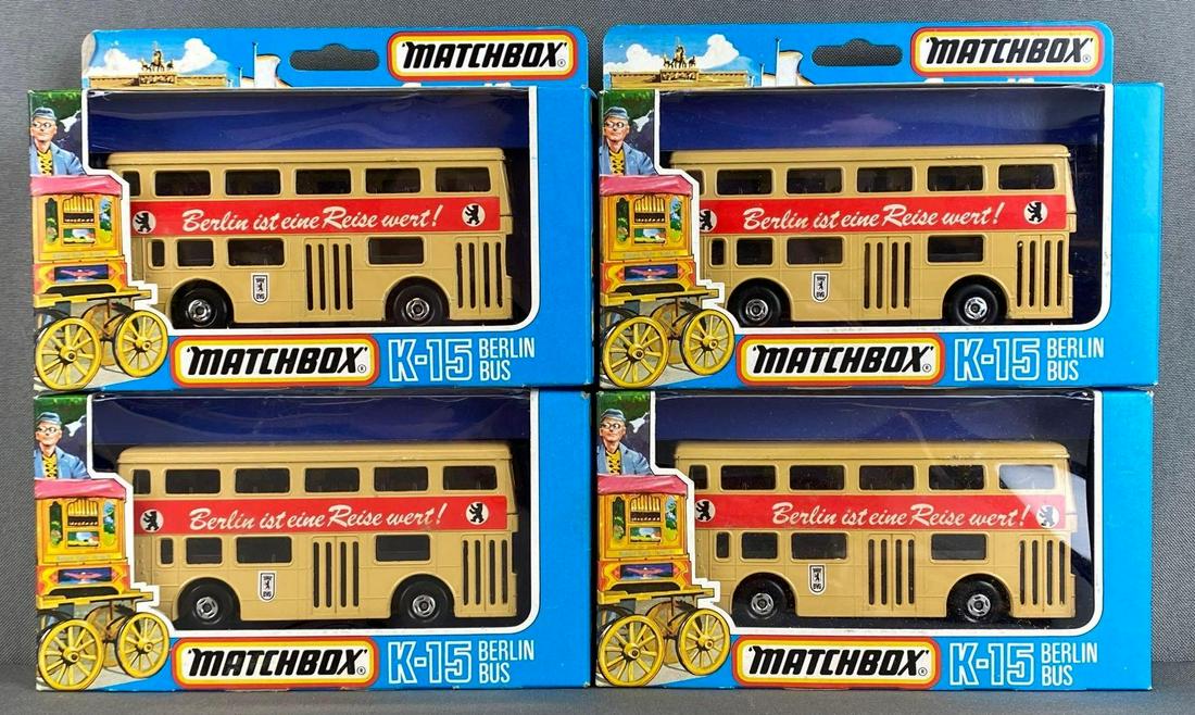 Group of 4 Matchbox K-15 Berlin Bus Die-Cast Vehicles (1 of 4)