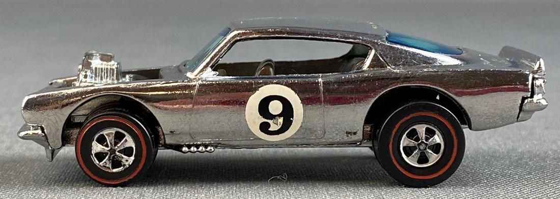 Hot Wheels Red Line King Kuda: 1969, Mattel Inc., metallic silver body, made in Hong Kong, die-cast.