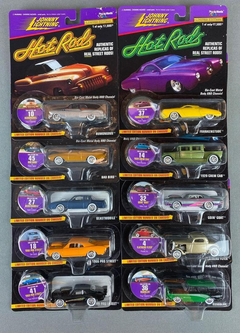 Group of 10 Johnny Lightning Hot Rods Die Cast Vehicles (1 of 5)