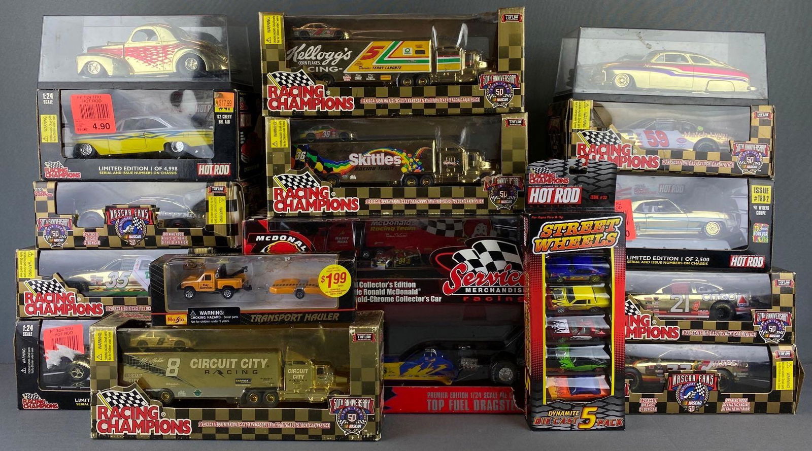 Group of Racing Champions Die Cast Vehicles (1 of 9)