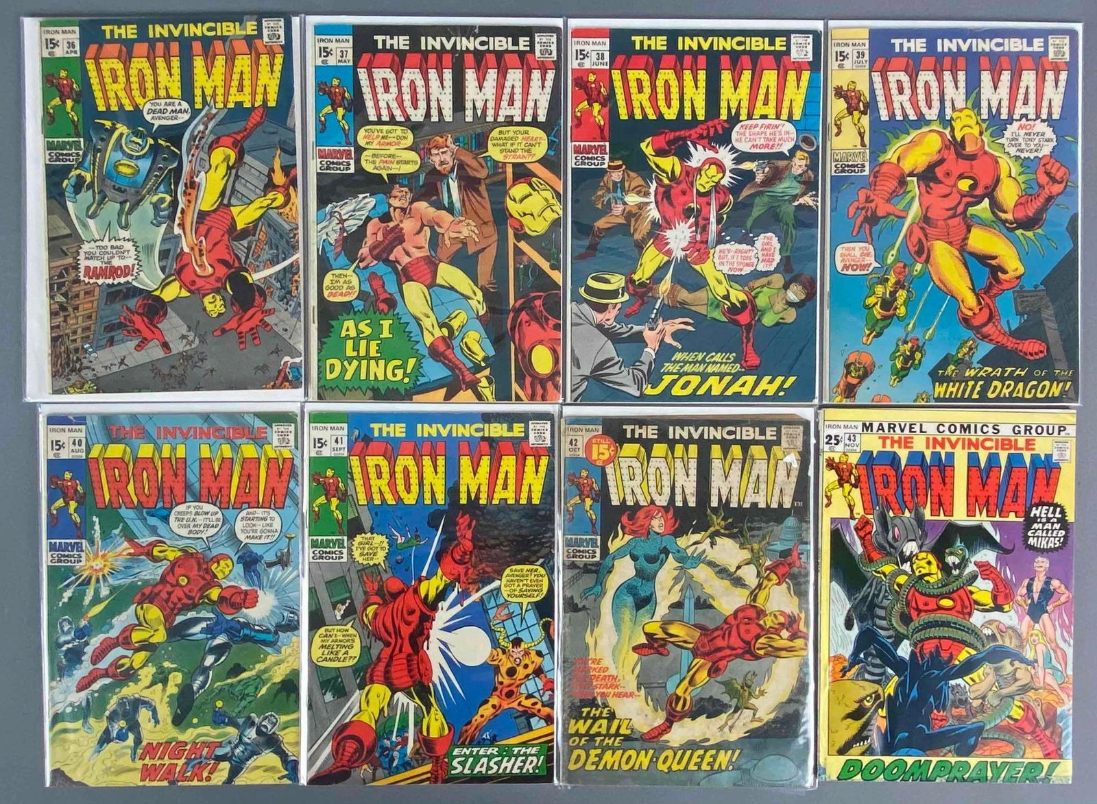 Group of 8 Marvel Comics the Invincible Iron Man (1 of 3)