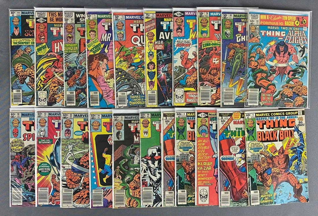 Group of 21 Marvel Comics Marvel Two in One The Thing Comic Books (1 of 6)