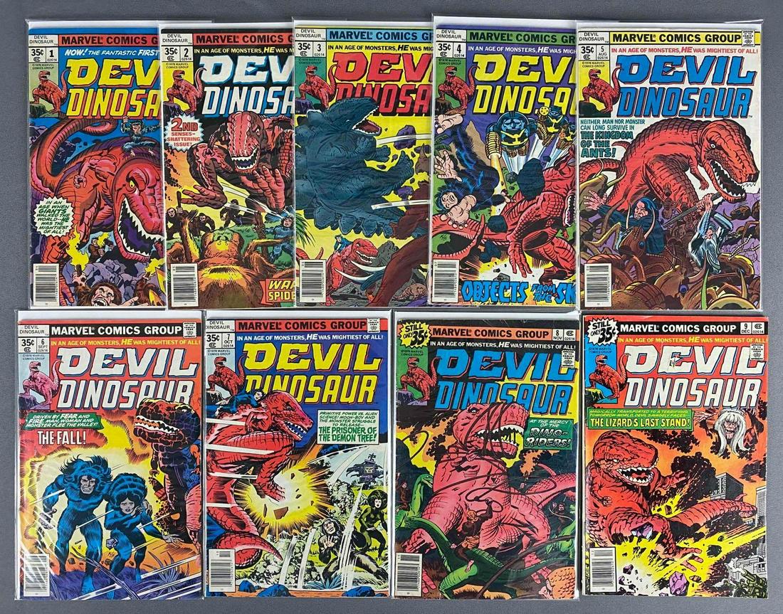 Group of 9 Marvel Comics Devil Dinosaur Comic Books (1 of 4)