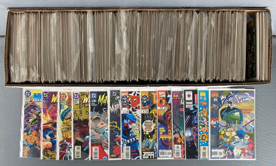 Long Box of Assorted Marvel/DC/Malibu Comic Books (1 of 4)