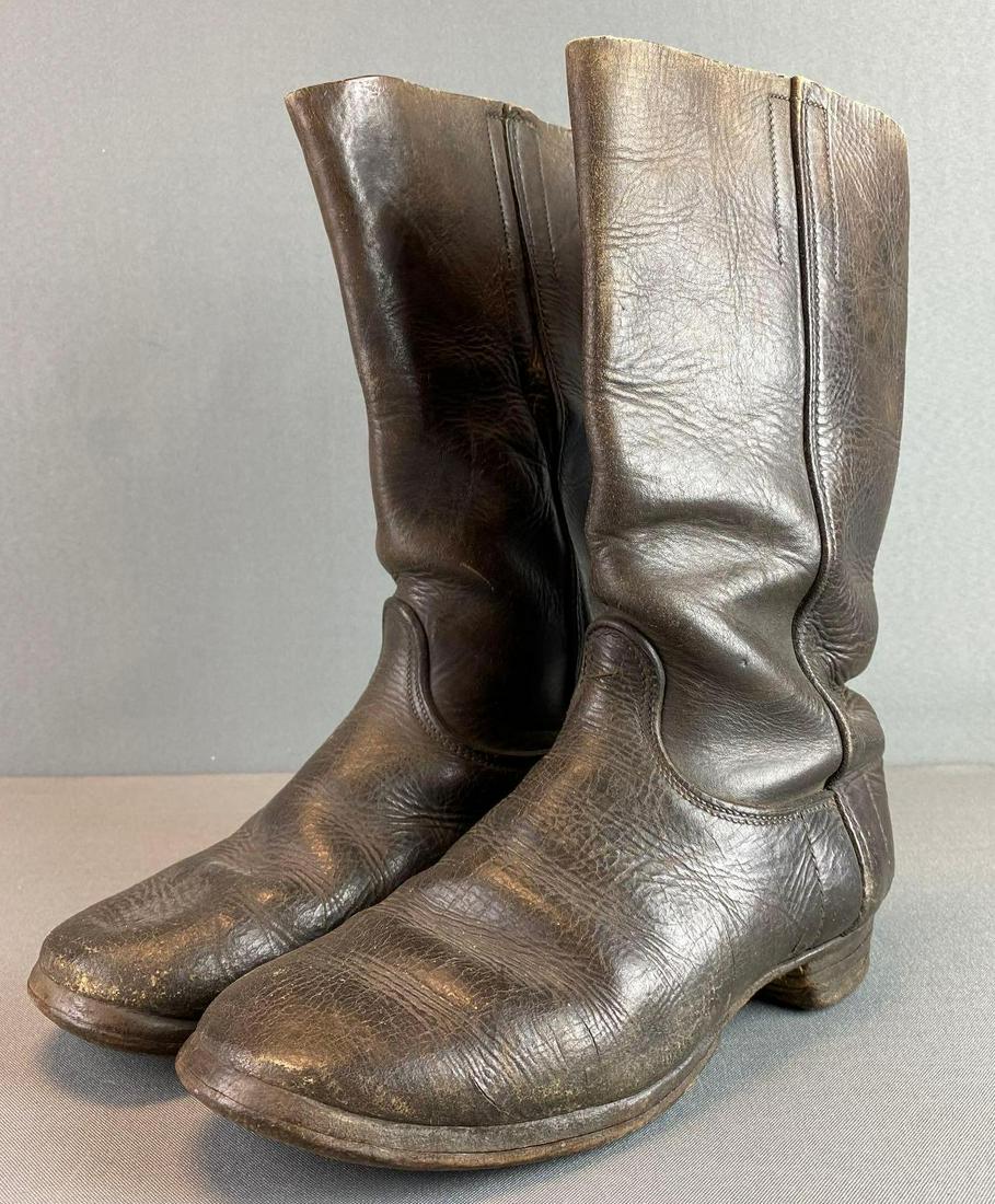 Early WW2 German Side Seam Boots: no hobnails, condition consistent with age