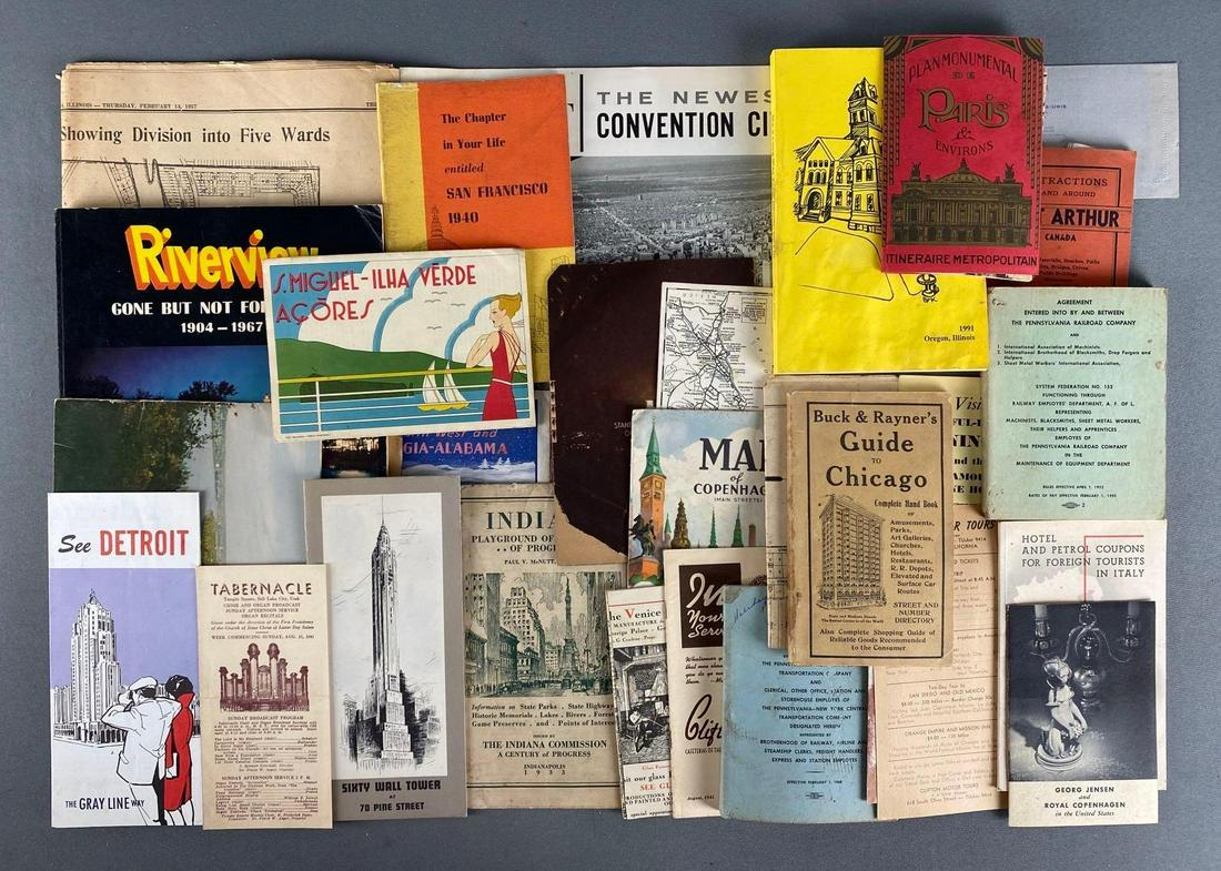Group of 50+ Assorted Travel Ephemera Pieces (1 of 2)