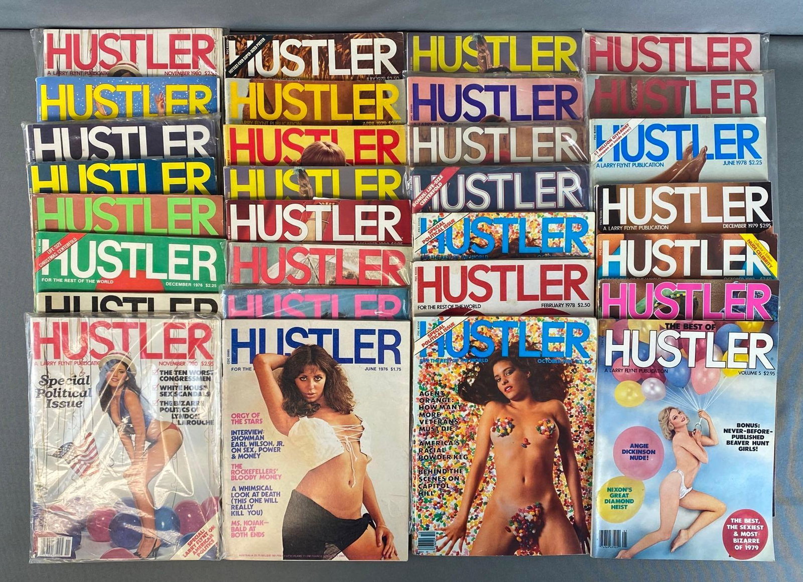 Group of 30 Hustler Adult Magazines (1 of 2)