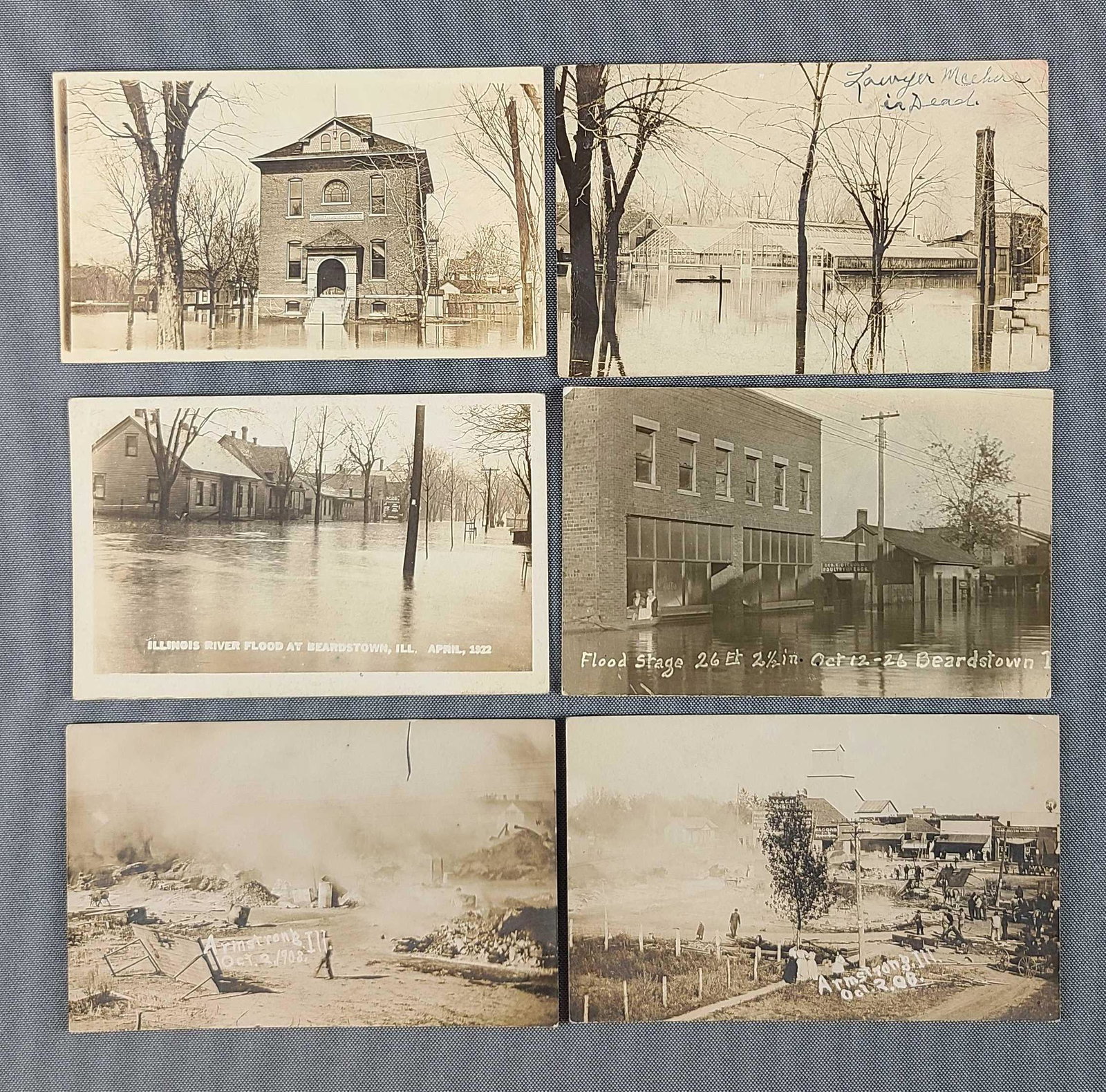 Postcards - Illinois Real Photo Disasters (1 of 4)