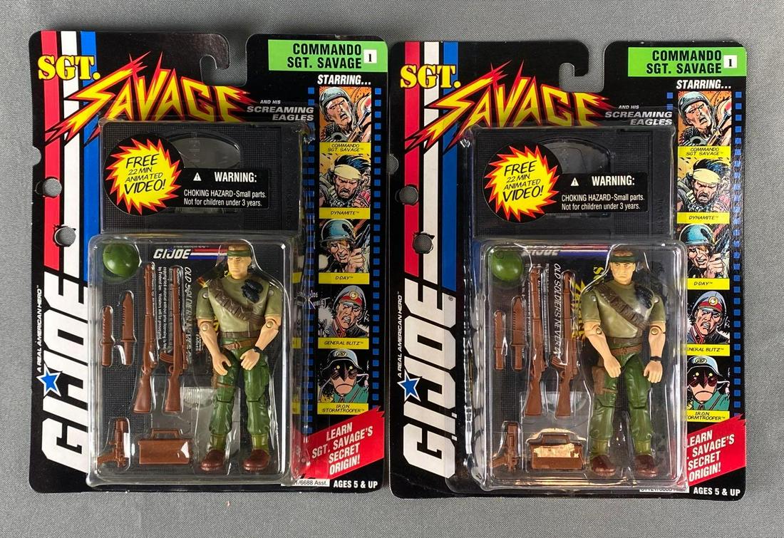 Group Of 2 Hasbro Gi Joe Commando Sgt. Savage No. 1