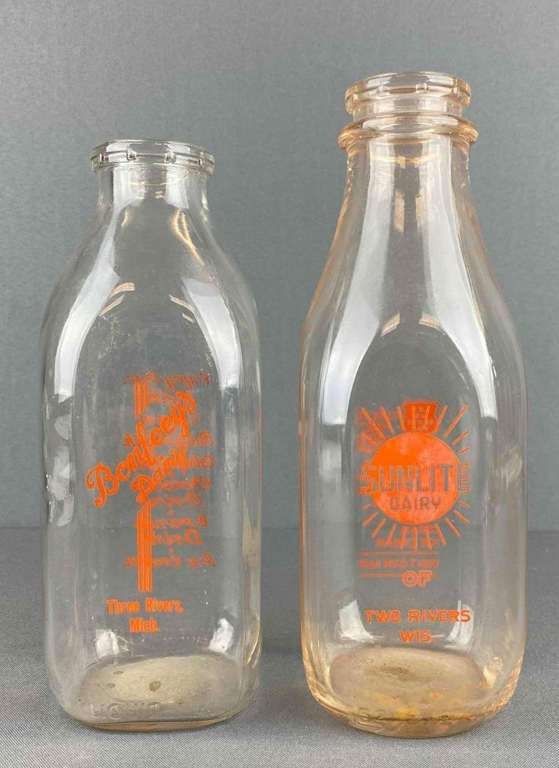 Group of 2 Glass Dairy Milk Bottles (1 of 6)