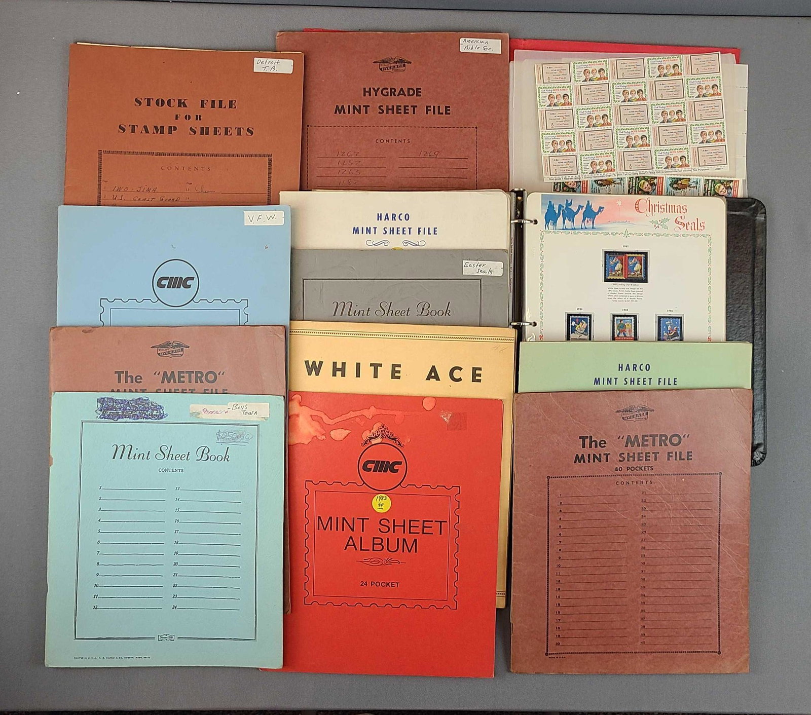 Large Group of Stamp Seals Sheets 1930's-1980's (1 of 10)