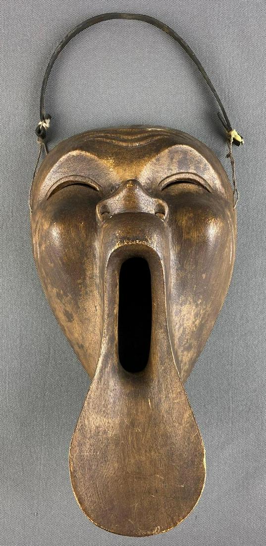 Wood Carved Indonesian Scream Mask (1 of 4)