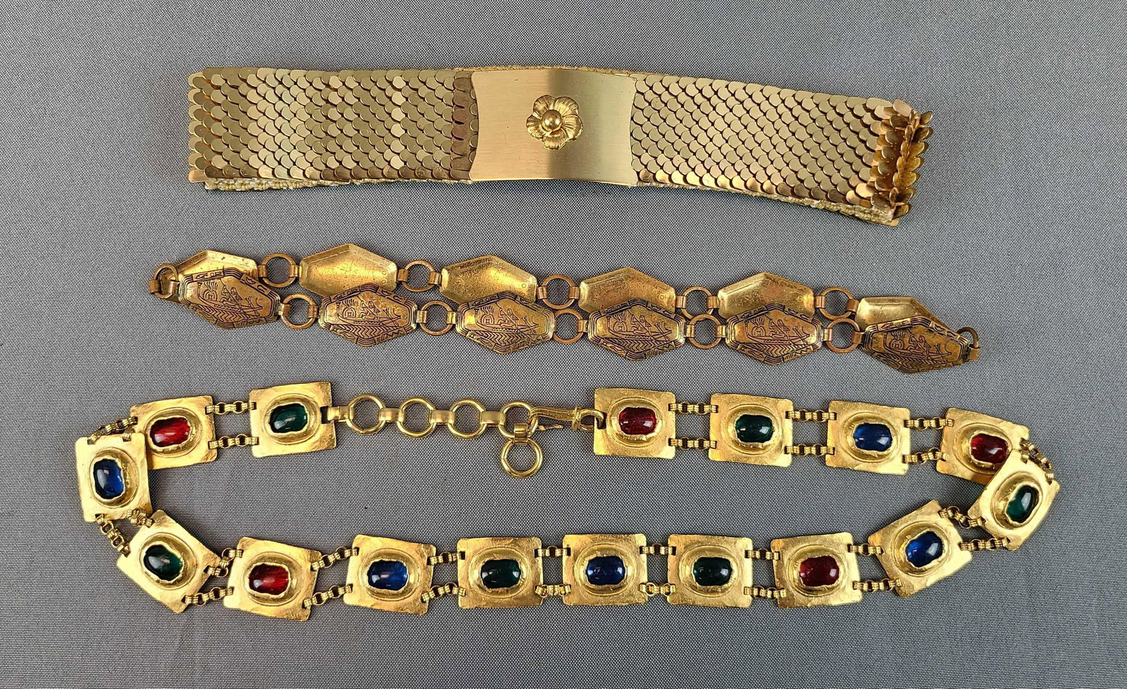 Vintage Mid Century Group of 3 belts (1 of 2)