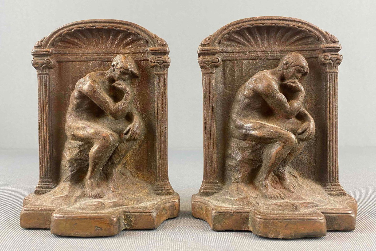 Bronze The Thinker Bookends (1 of 4)