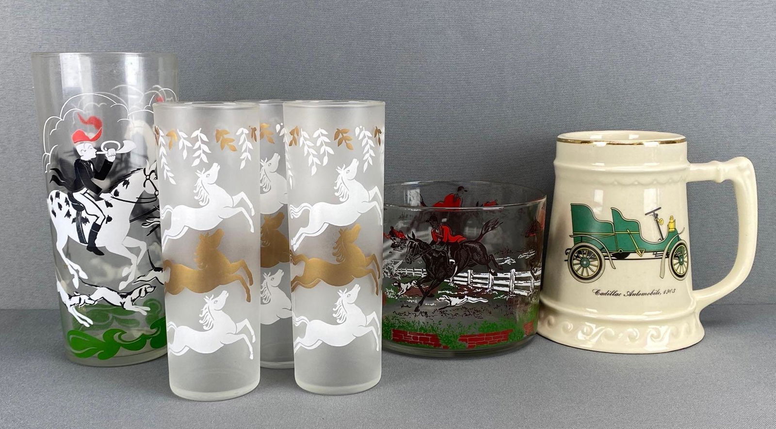 Group of 6 Assorted Horse Glassware and More (1 of 14)
