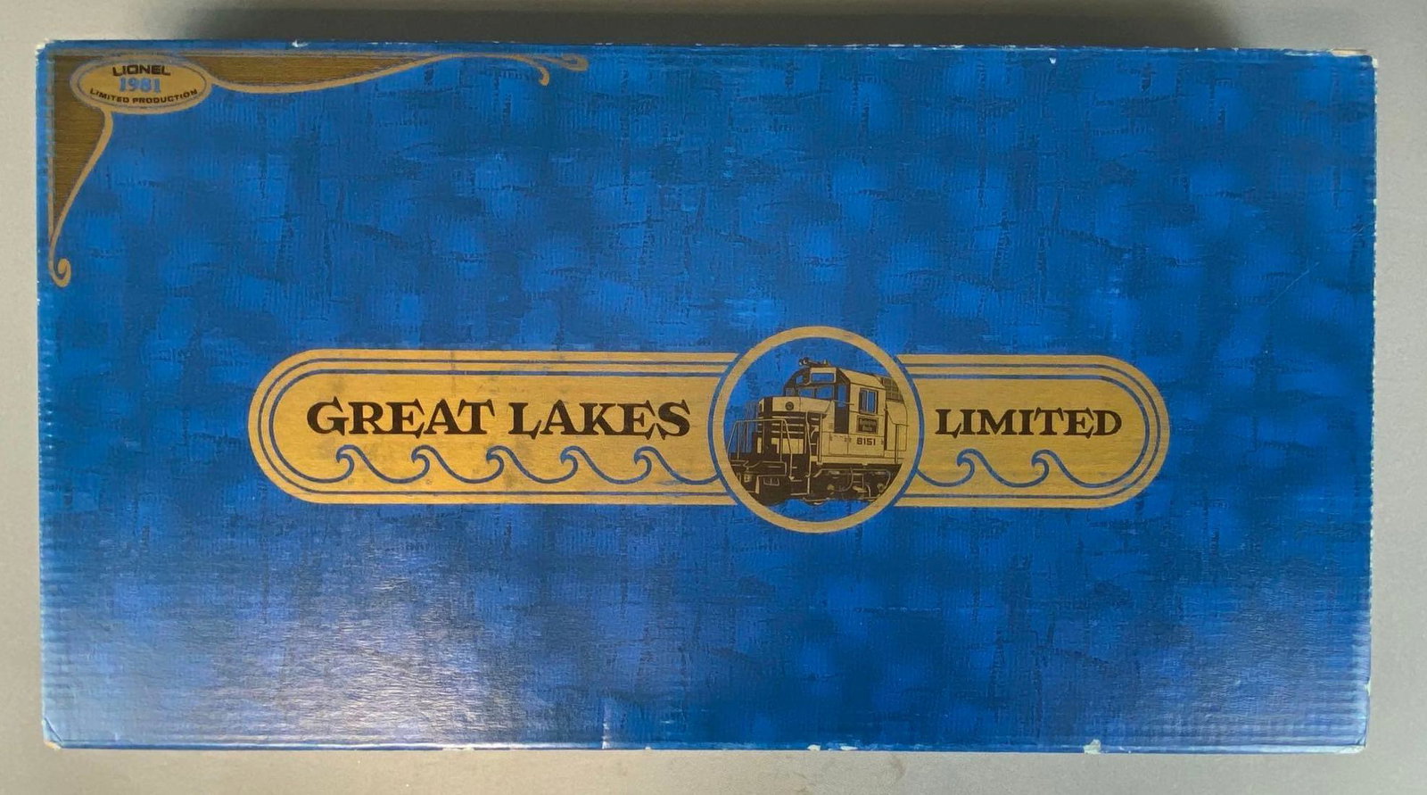 Lionel Great Lakes Limited Freight Set No. 1160: 1981, O Scale, in original boxes, with Burlington Diesel No. 8151, some wear on boxes, untested, largest box measures 16 x 29 1/2 x 3 1/4in.