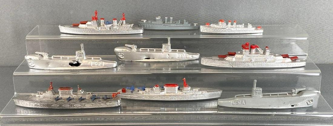Group of 9 Assorted Metal Ships (1 of 12)