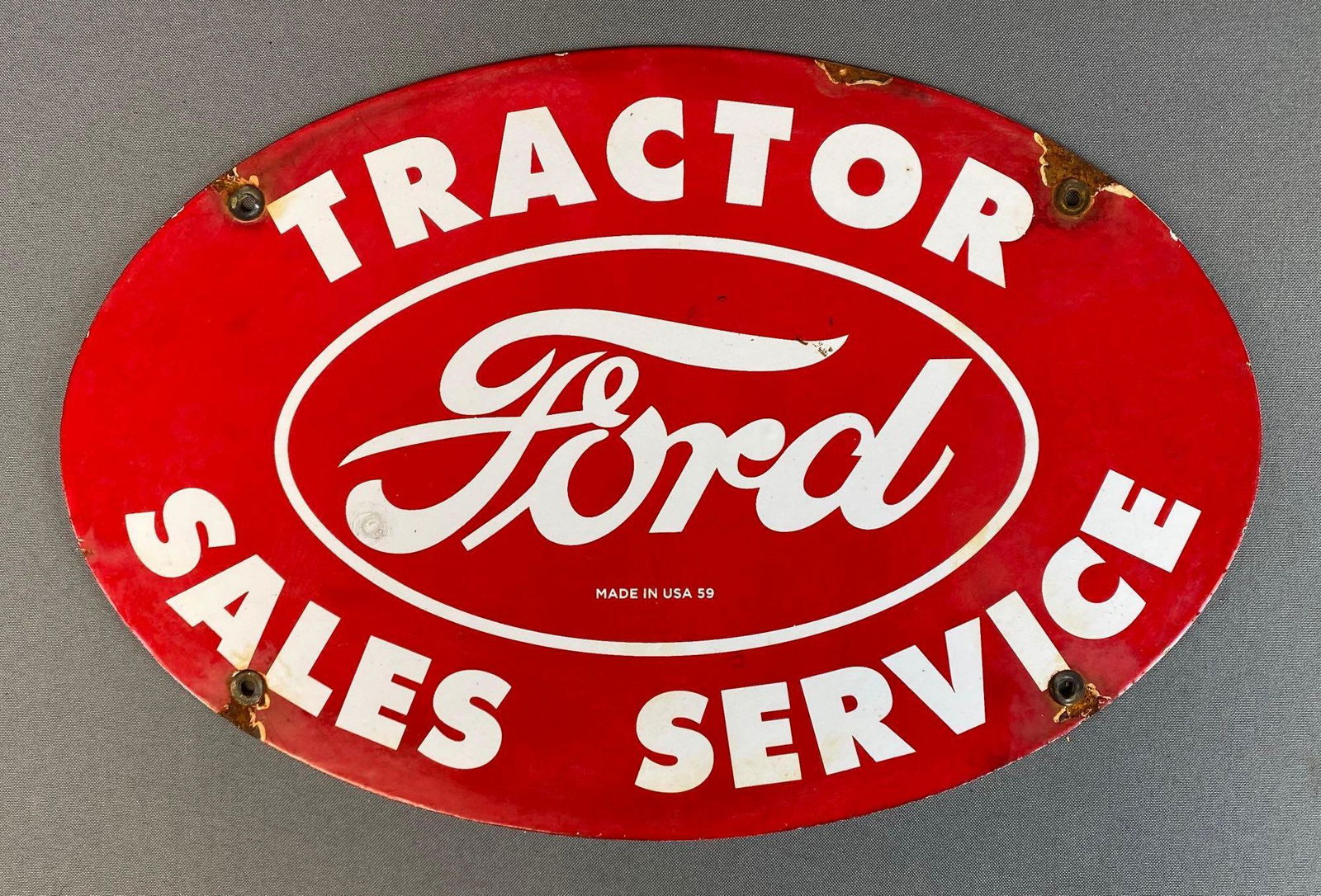 Reproduction Ford Tractor Porcelain Advertising Sign (1 of 2)