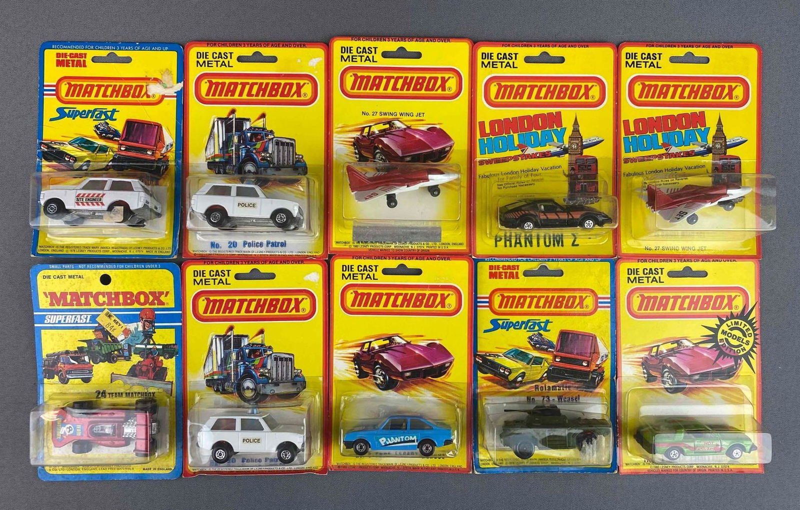 Group of 10 Matchbox Assorted Die-Cast Vehicles (1 of 4)