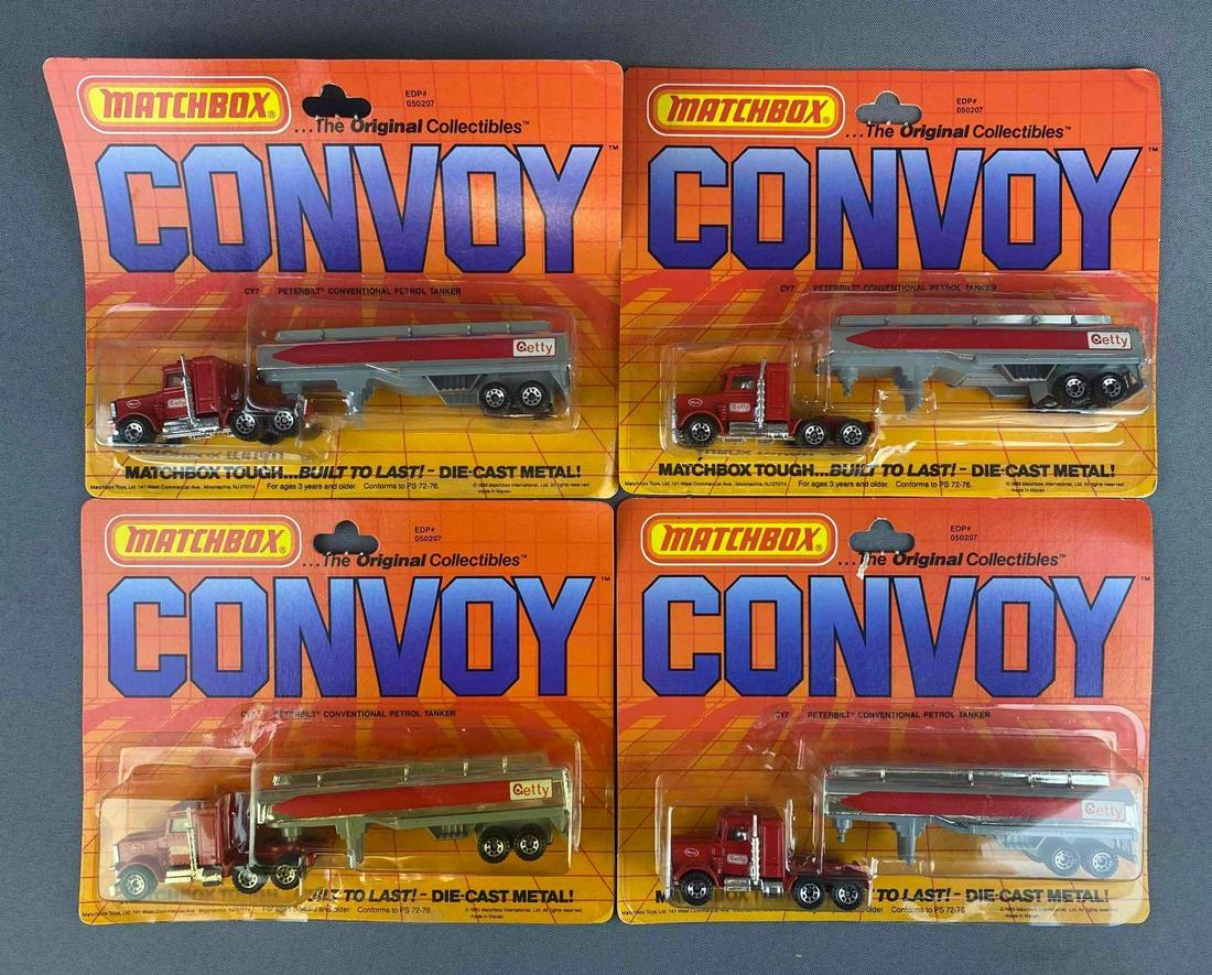 Group of 4 Matchbox Convoy Die-Cast Vehicles: 1983. New in original packaging.
