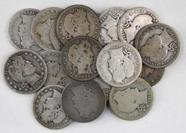 Group of (20) Barber Silver Quarters (1 of 1)