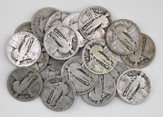 Group of (20) Standing Liberty Silver Quarters (1 of 1)