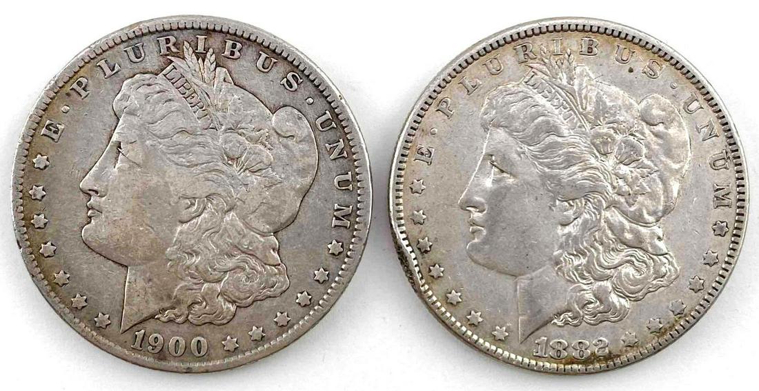 Group of 2 US Silver Morgan Dollars (1 of 2)