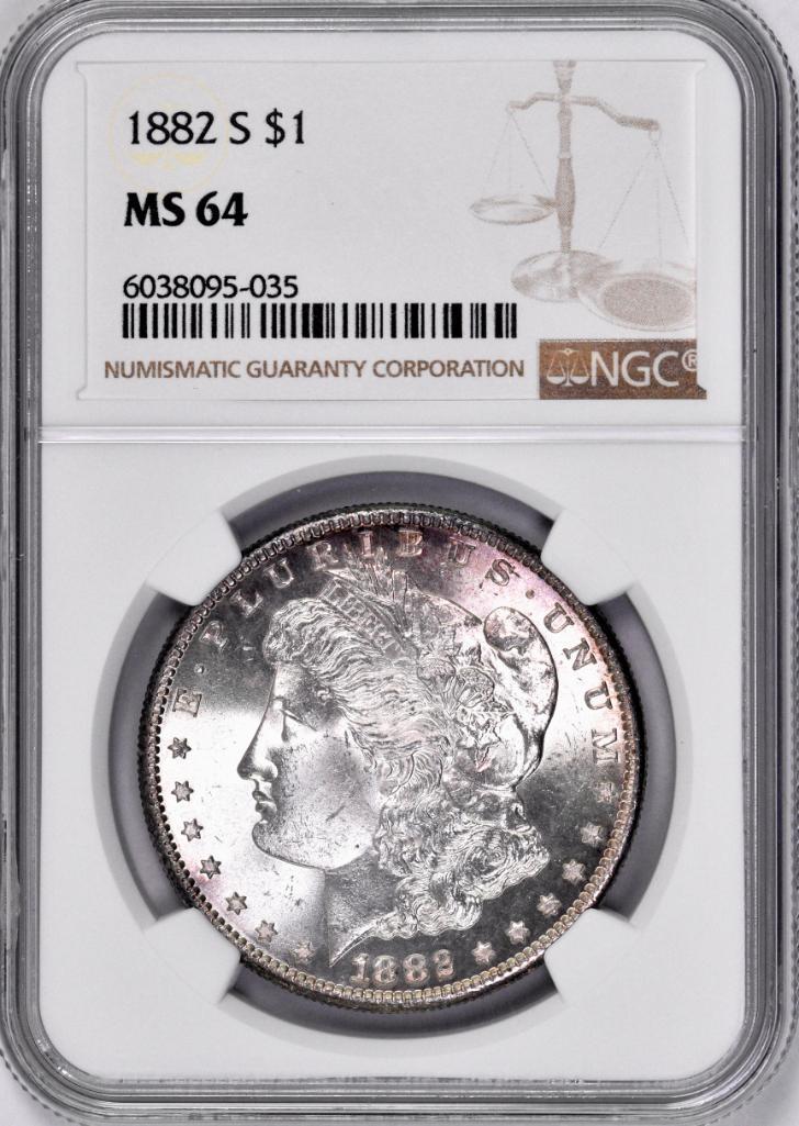 1882 S Morgan Silver Dollar (NGC) MS64 (1 of 2)