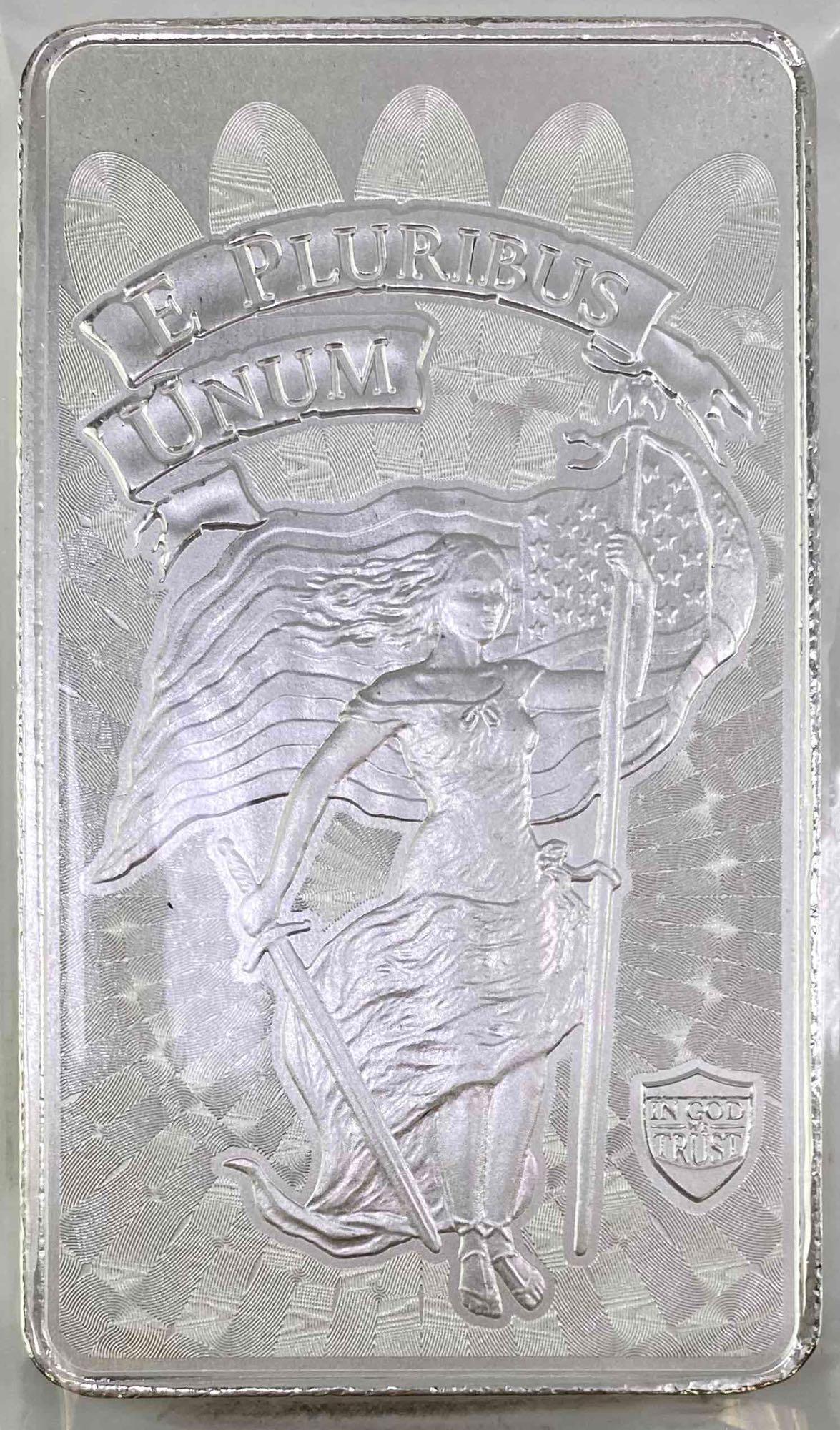 In God We Trust E Pluribus Unum 10oz .999 fine Silver Bar (1 of 2)