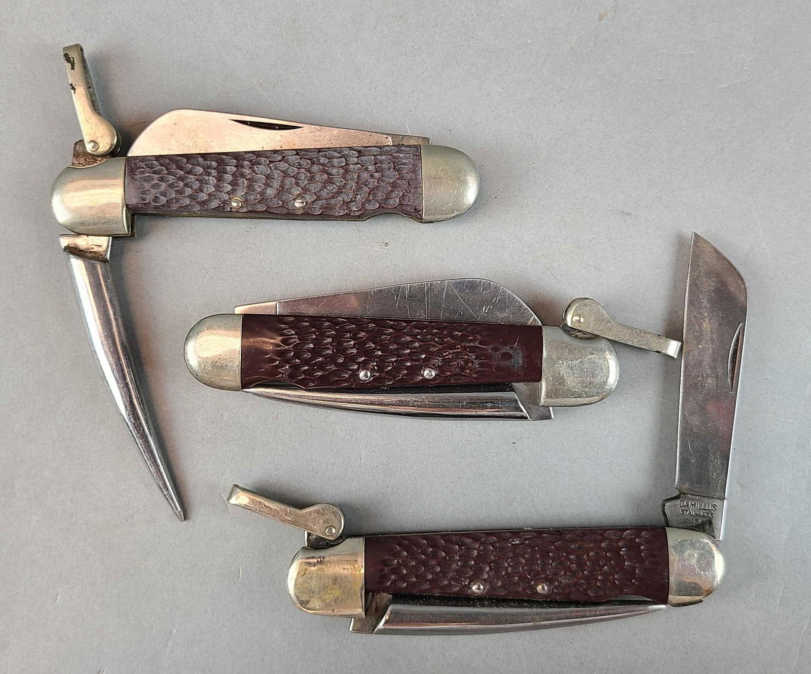 Group of 3 Camillus Rigging Spike Pocket Knives (1 of 3)