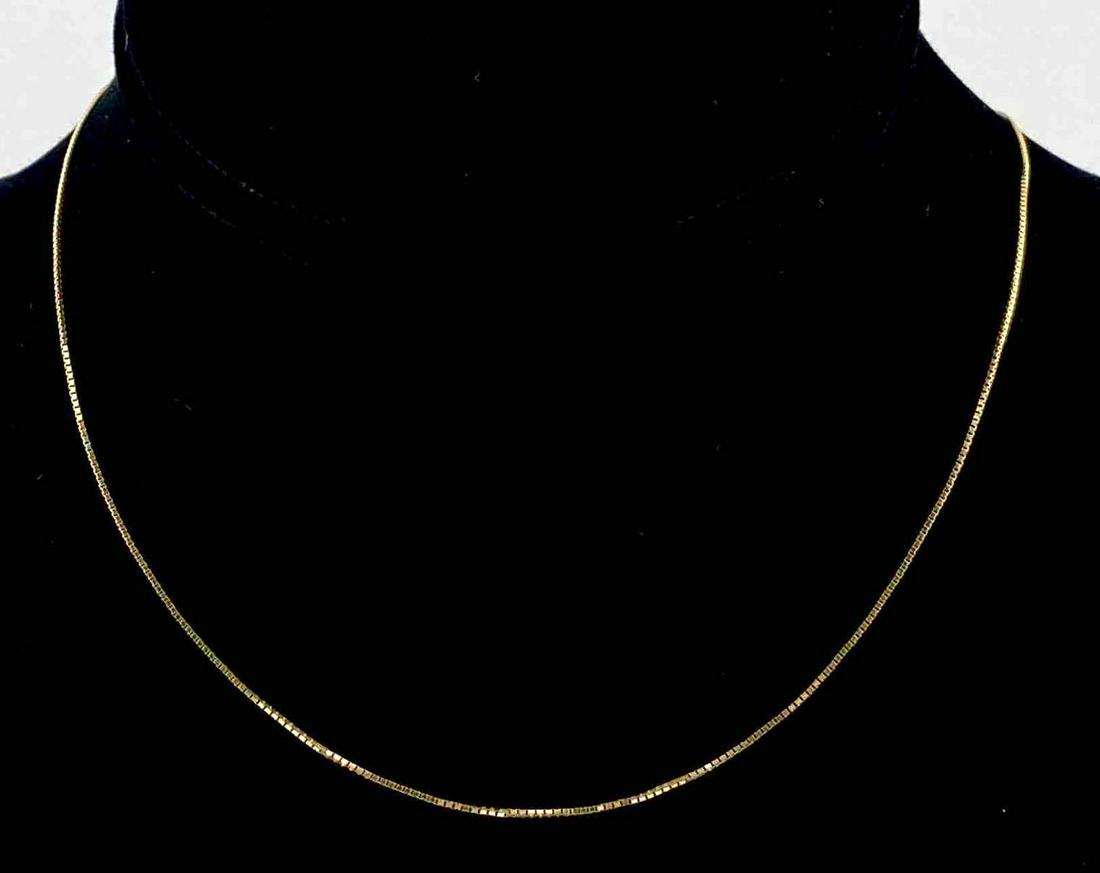 14K Gold Box Chain Necklace (1 of 3)
