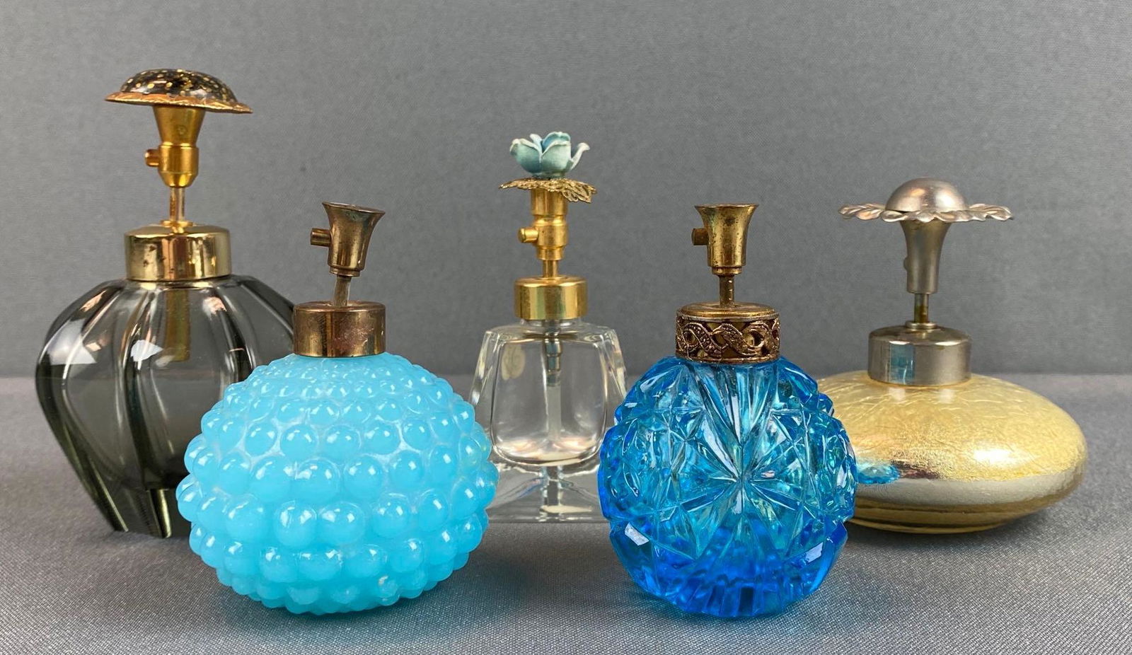 Group of 5 Assorted Glass Perfume Bottles (1 of 4)