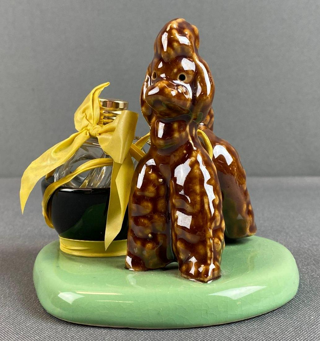 Ceramic Poodle Perfume Bottle Holder (1 of 3)
