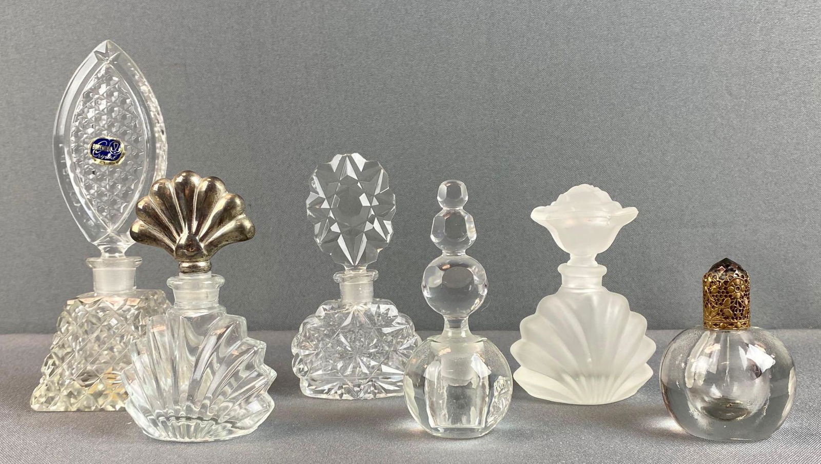 Group of 6 Assorted Glass Perfume Bottles (1 of 3)