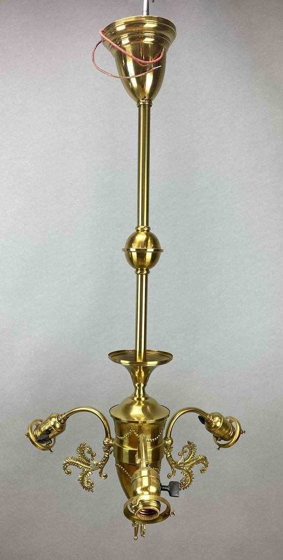 Brass Hanging Chandelier (1 of 5)