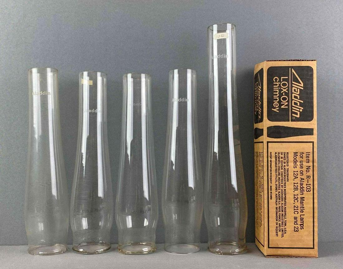 Group of 5 Aladdin Lamp Chimneys (1 of 4)
