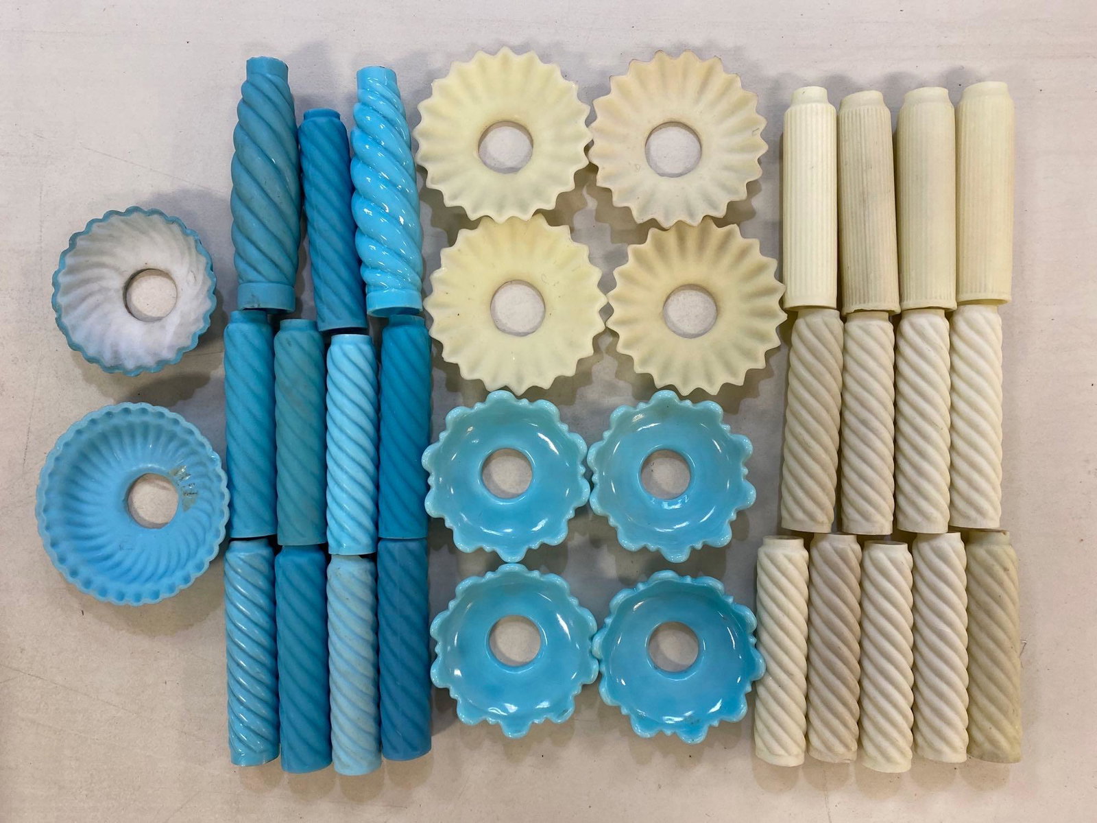 Group of 30+ Assorted Glass Candles and Bobeshes (1 of 3)