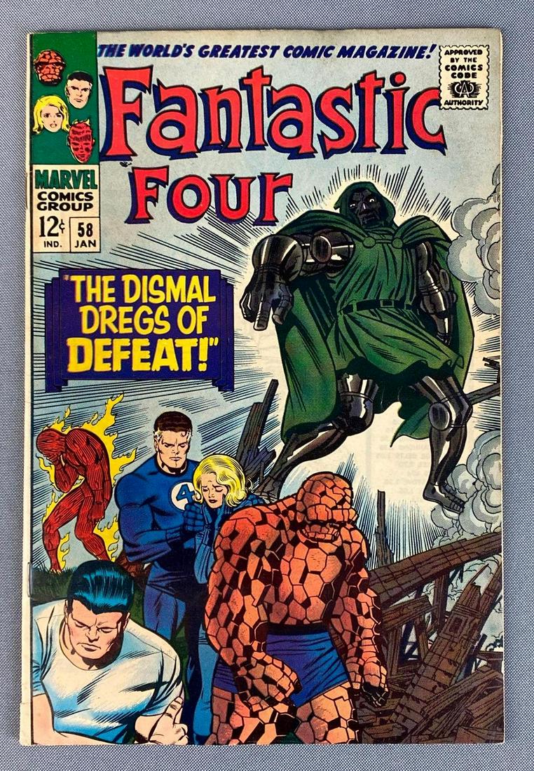 Marvel Comics Group Fantastic Four No. 58: Jan. 1966, Silver Age, $.12, bagged and boarded.