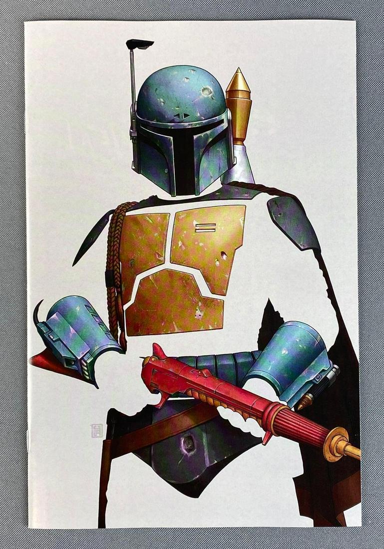 Marvel Comics Star Wars War of the Bounty Hunters No. 4: John Tyler Christopher Negative Space Virgin Variant. Jan. 2022, Variant Cover, Modern Age, $3.99, bagged and boarded.
