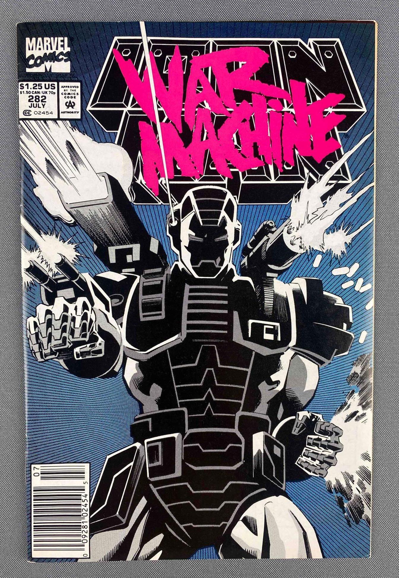 Marvel Comics Iron Man No. 282: 1st War Machine Armor. July . $1.25, bagged and boarded.