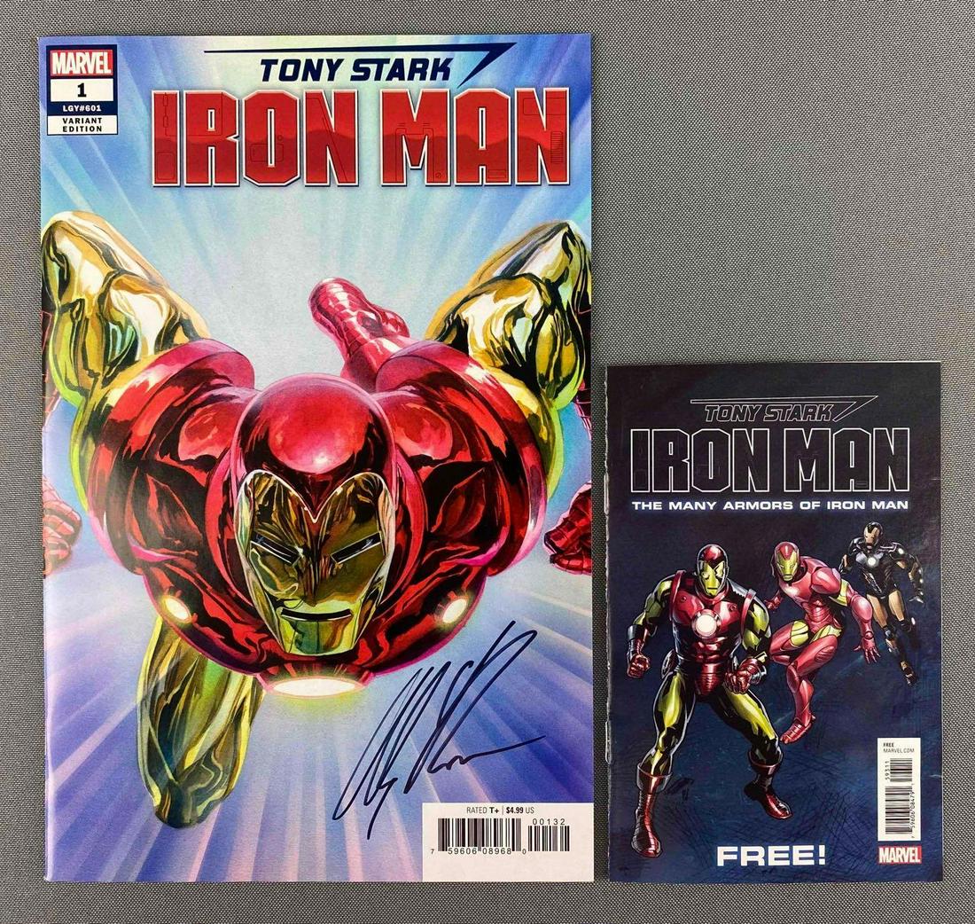 Group of 2 Marvel Signed Tony Star Iron Man No. 1 and Iron Man Armors (1 of 11)