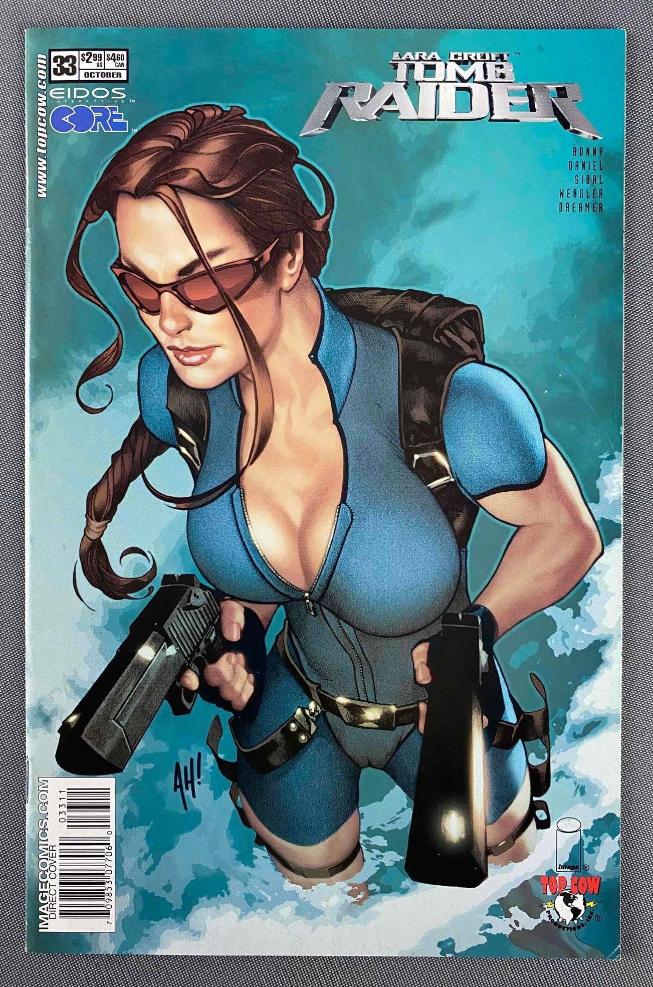 Image Eidos Core Lara Croft Tomb Raider No. 33: Adam Hughes Variant Cover. October 2003, Modern Art. $2.99, bagged and boarded.