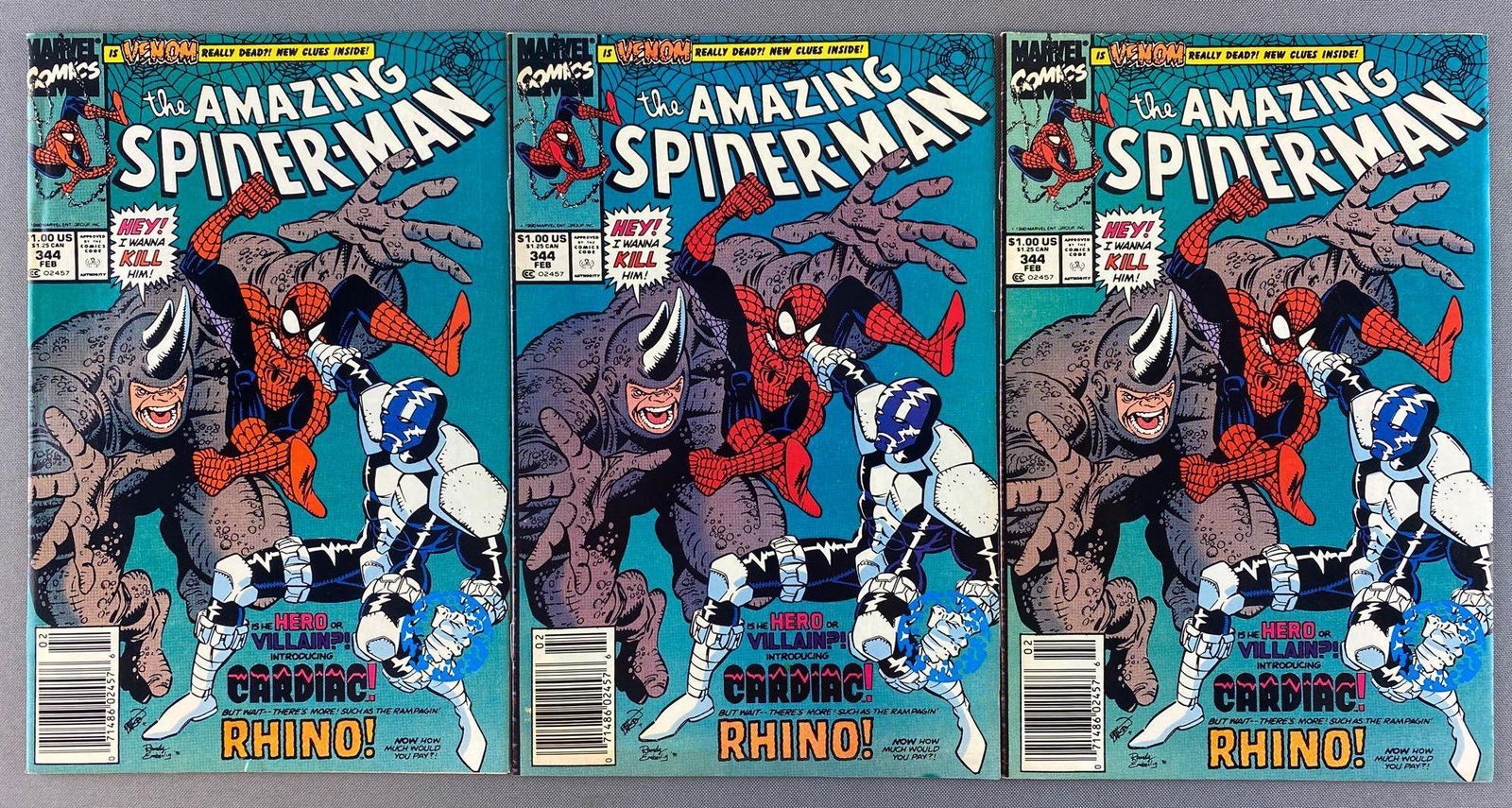Group of 3 Marvel Comics The Amazing Spider-Man No. 344 Comic Books (1 of 5)