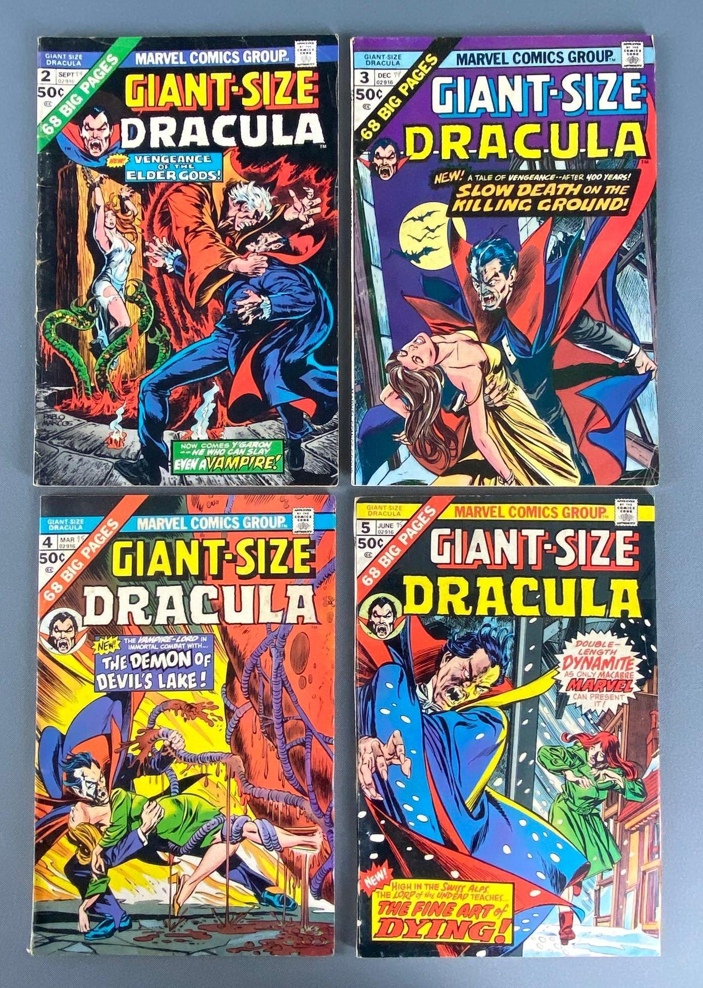Group of 4 Marvel Giant-Size Dracula Comic Books (1 of 6)