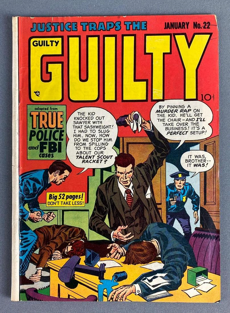 Justice Traps the Guilty No. 22: Jan 1951, Golden Age, $.10, bagged and boarded.