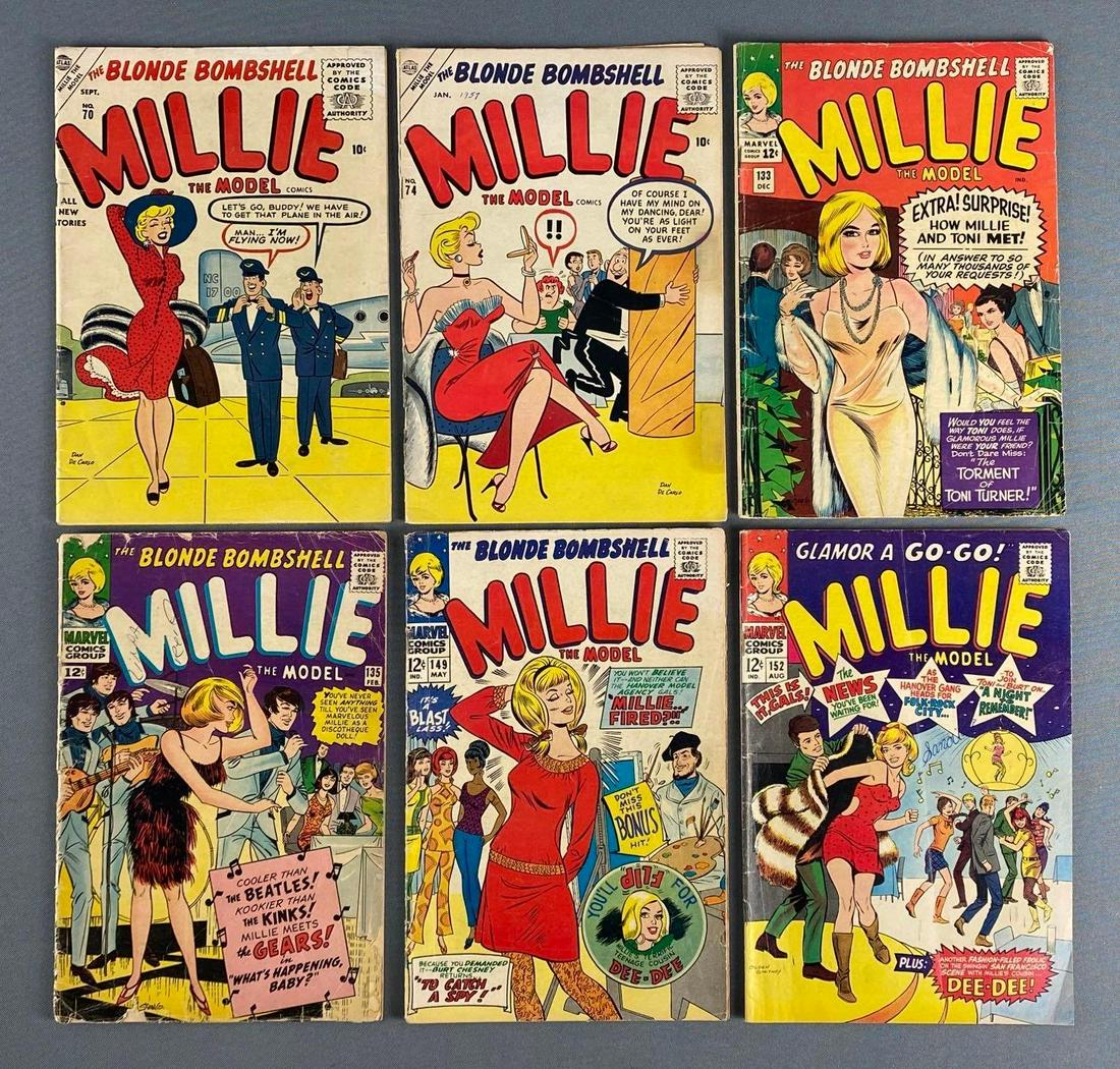 Group of 6 Atlas/Marvel Millie The Model Comic Books (1 of 6)