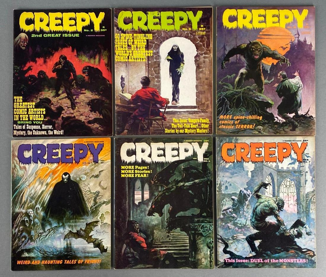Group of 6 Warren Magazine Creepy Comic Books (1 of 6)
