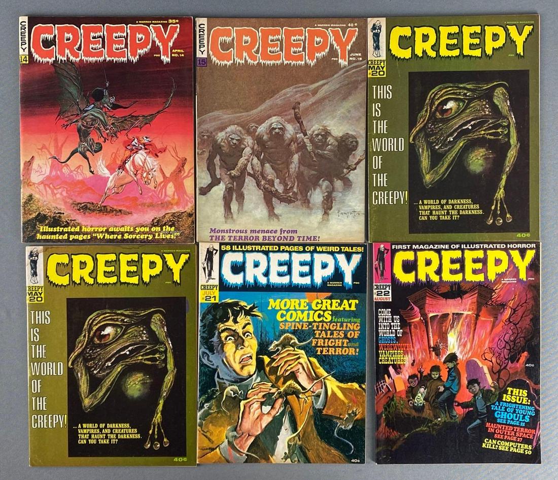 Group of 6 Warren Magazine Creepy Comic Books (1 of 6)
