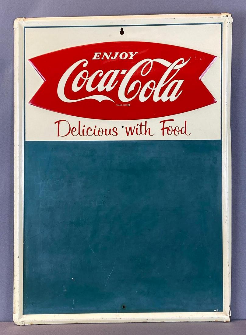 Coca-Cola Advertising Metal Chalkboard Sign (1 of 5)