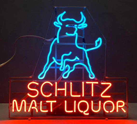 Schlitz Malt Liquor Light Up Advertising Beer Sign